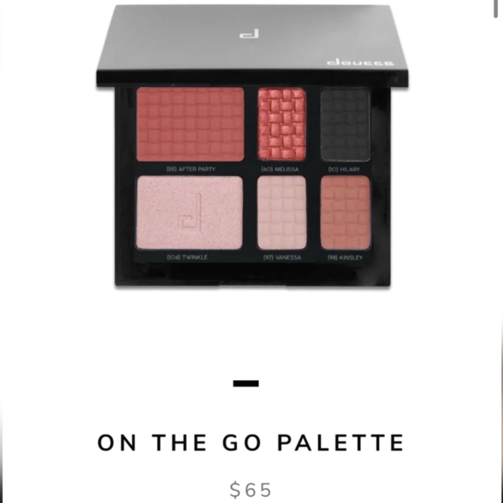 Doucce Eyeshadow Palette, Illuminating highlighter + Blush On The Go NEW Sealed!